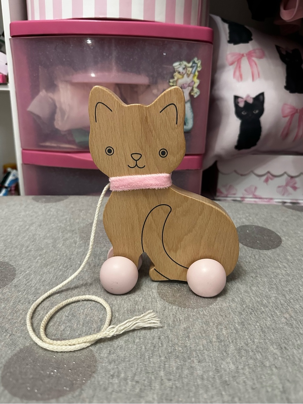 Hallmark Wooden Cat Pull Along Toy